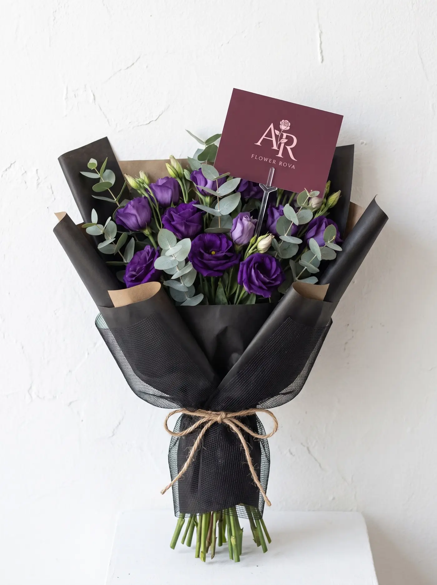 The Violet Edge — Purple lisianthus against silver