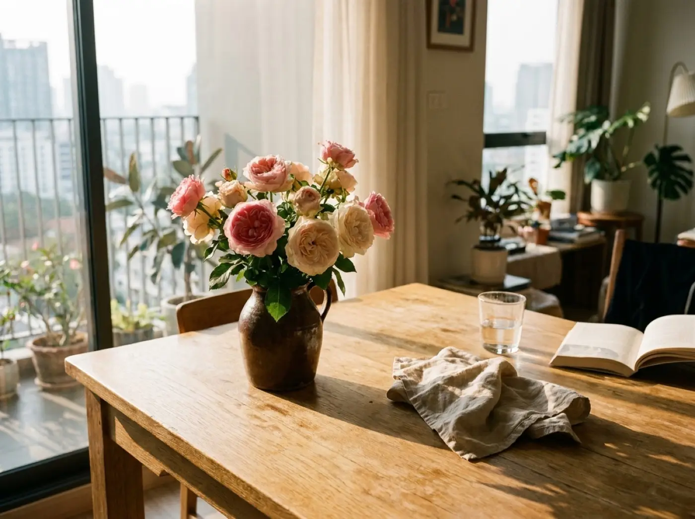 The White Room — on a table