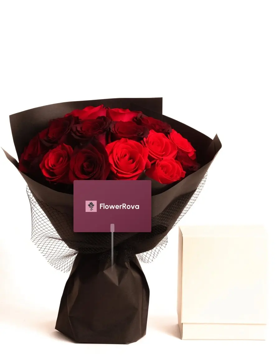 The Ember Room beside an open box of assorted chocolates (24 pieces), product visualisation