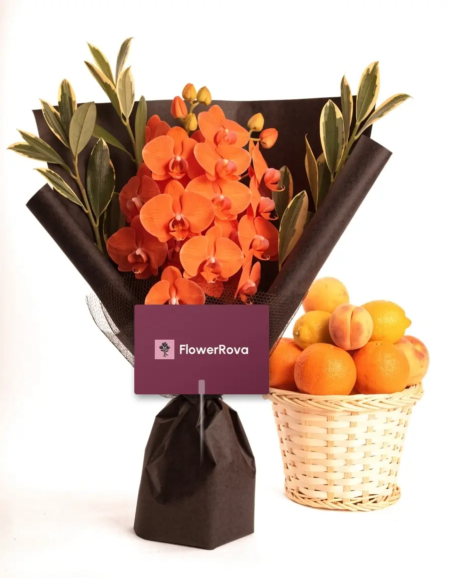 The Mokara beside a fruit basket, product visualisation